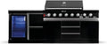 GORILLER® Blackback S4 Outdoor-keuken, XXL-gasgrill met koelkast, roestvrij staal, zwart