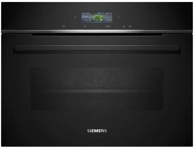 Siemens CB734G1B1, iQ700 Slimme inbouw-compacte oven, 60 x 45 cm, Made in Germany, zwart, ecoClean & humidClean zelfreiniging, Air Fry
