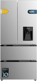 Cecotec Koelkast voor Franse deur Bolero CoolMarket FD 436 WD Inox E. 436 liter, waterdispenser, Inverter Plus, vorstvrij, Multi Airflow