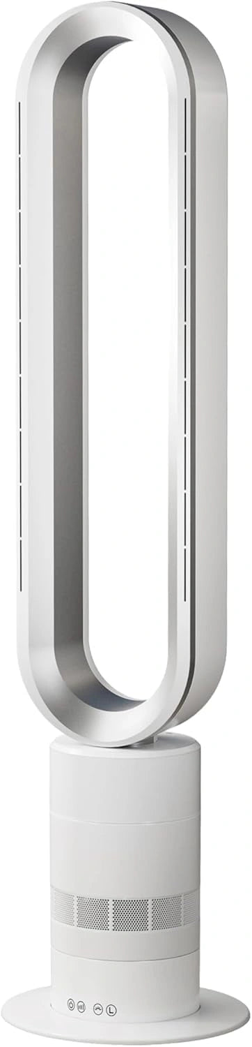 Bladloze Torenventilator met Verwarming en Koeling, Veilige Ultrasilent Ventilator met Afstandsbediening, 10 Snelheden & 10 Warmtestanden