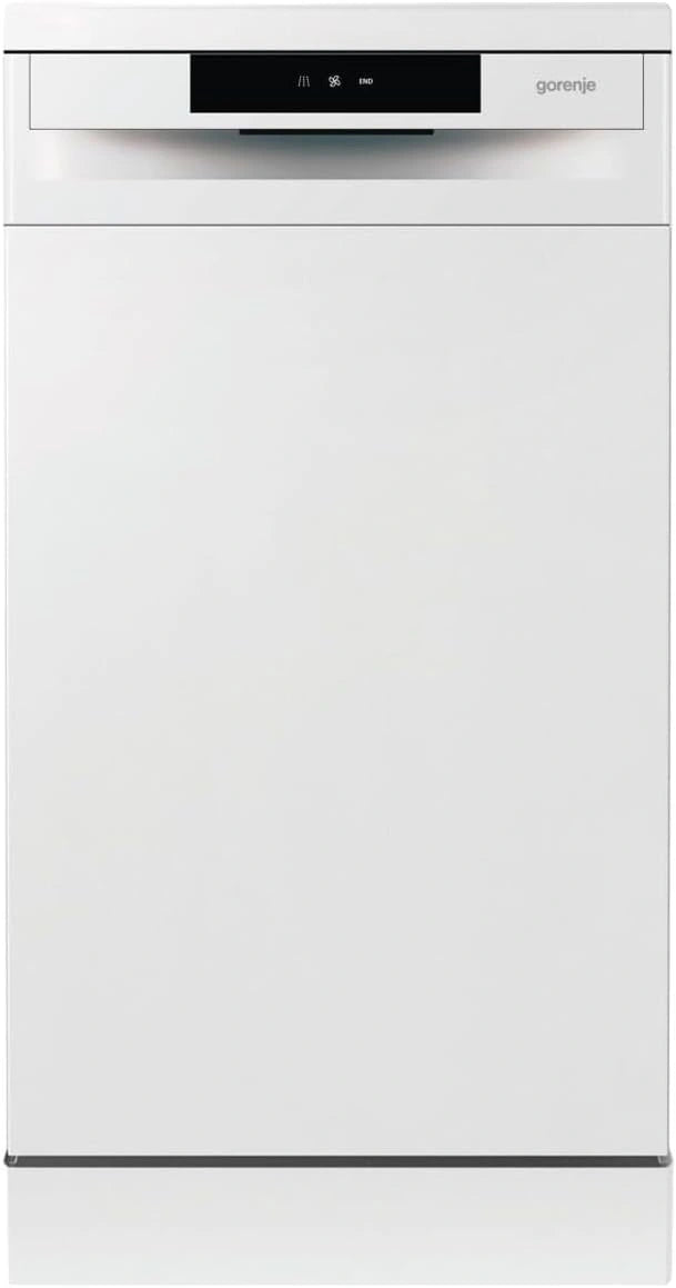 Gorenje GS 520 E15W vrijstaande vaatwasser, 45 cm, 9 couverts, 5 programma's, 1 uur reinigingsprogramma, in hoogte verstelbare bovenkorf