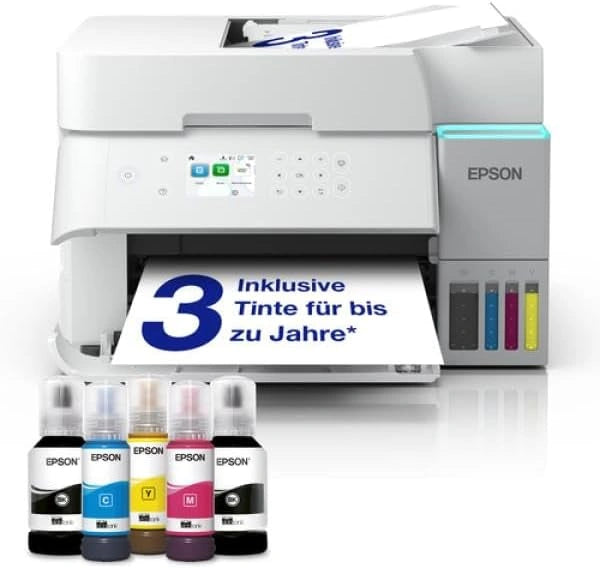 EcoTank ET-3956 witte A4 multifunctionele printer met AirPrint inkttanks met ADF, dubbelzijdig afdrukken, scannen en kopiëren