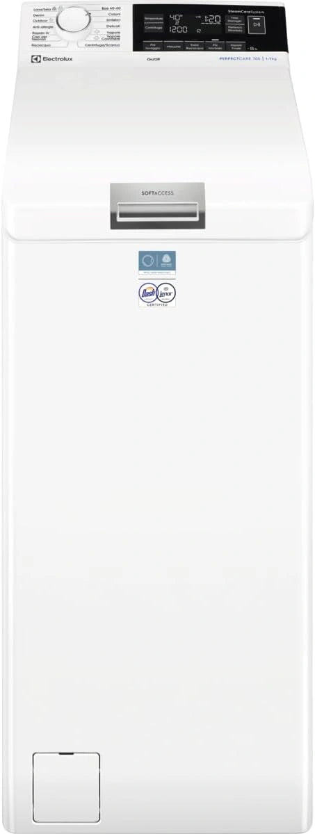 Electrolux 700 wasmachine met bovenlader, 7 kg, EW7T337A, energieklasse A, SteamCare-technologie en SensiCare-technologie