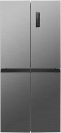 Bomann, 362 liter roestvrijstalen koelkast en vriezer KG7358-Inox, 173 liter capaciteit, 121 liter koelkast, 52 liter vriezer, LED-verlichting