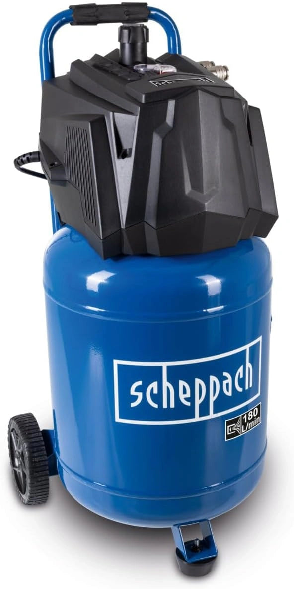 Scheppach Persluchtcompressor, staand HC35V, 10bar druk, 30 liter ketel, 230V 1500W, aanzuigvermogen 180 l/min, olievrij en onderhoudsarm