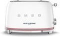 Smeg, TSF01IDFEU broodrooster met 2 schijven, 2 sleuven 36 mm, 6 bruiningsniveaus, verwarmingsfunctie, ontdooien en bakkel