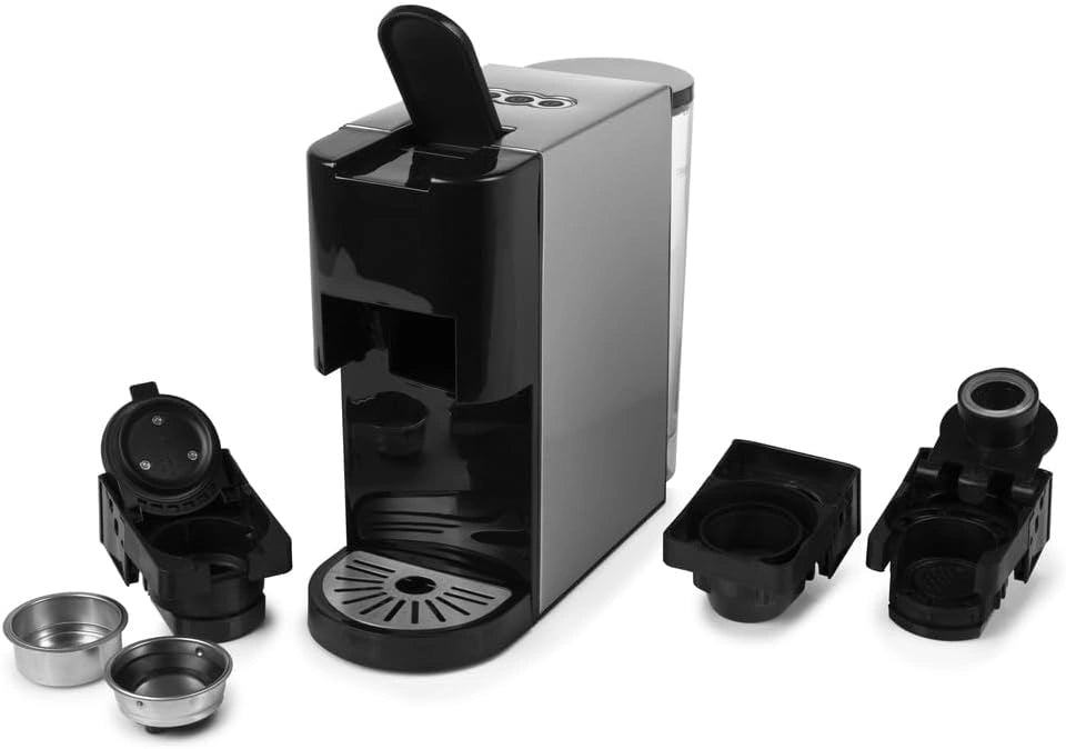 Princess Kaffeemaschine, Schwarz und Silber