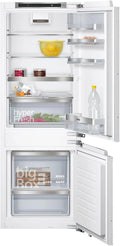 Siemens KI77SADD0 iQ500 Inbouw-koel-vriescombinatie/D/166 kWh/jaar/229 l/lowFrost/hyperFresh Premium 0°/LED-verlichting/plat scharnier, zilver/wit