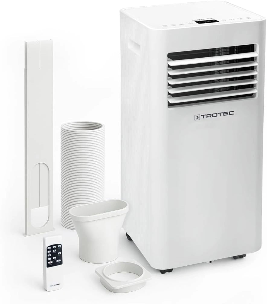 TROTEC Airconditioning PAC 2020 E, 3-in-1 mobiele airconditioner met 2,1 kW koelvermogen, ontvochtiger en ventilator, incl. afstandsbediening