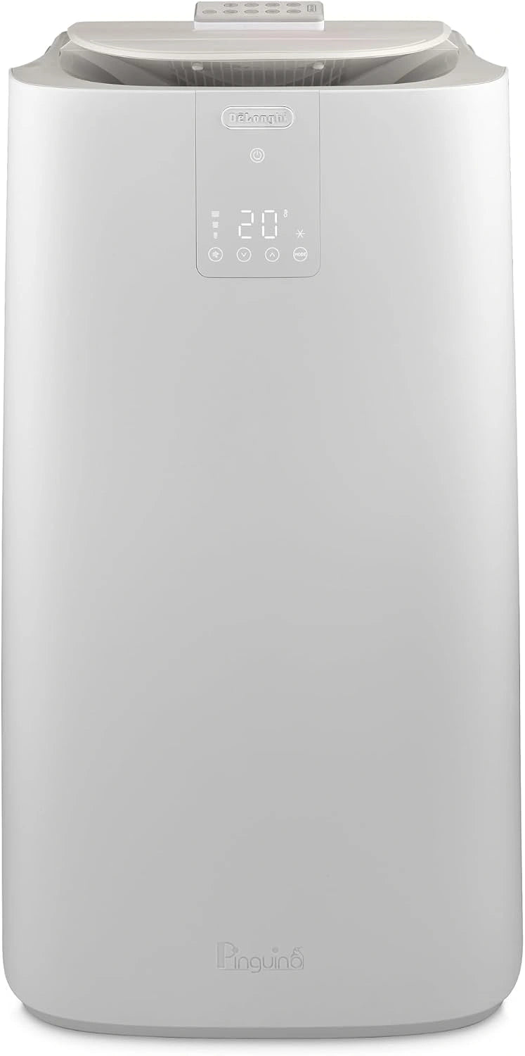 De'Longhi Pinguino GentleJet PAC AP98 Mobiele airconditioning, stil en draagbaar, 11.500 BTU/h, voor ruimtes tot 100 m³, ontvochtiger, R290, A+
