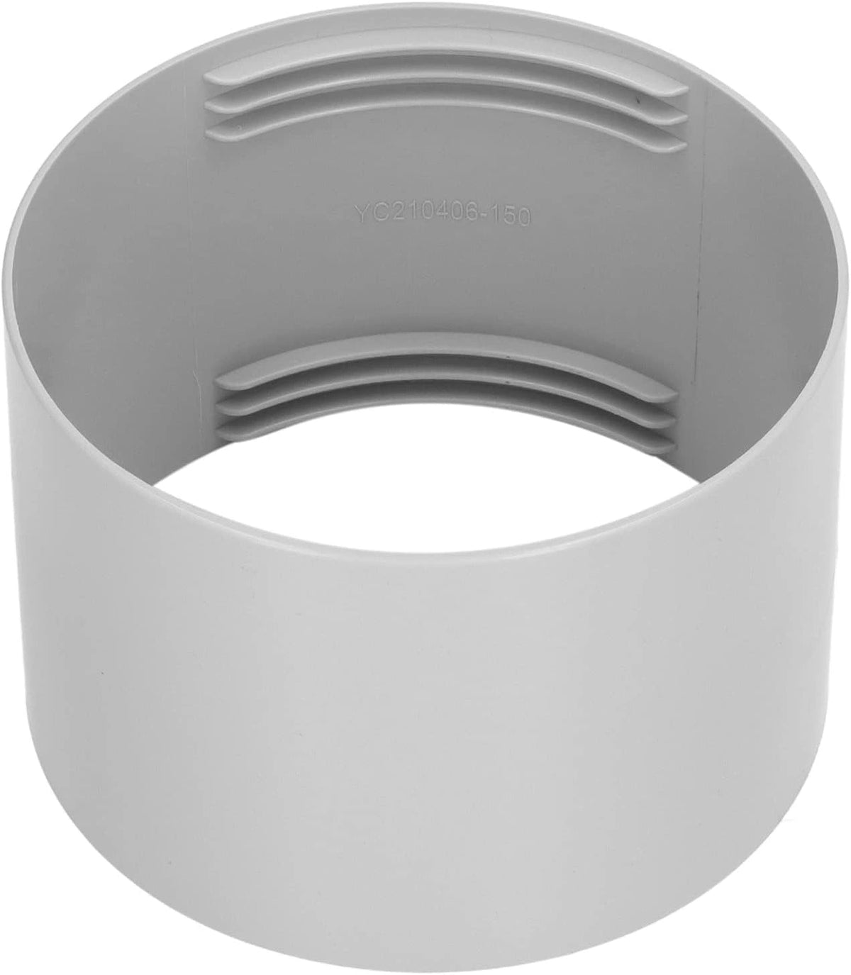 Draagbare Airconditioner Uitlaatslangkoppeling, CW CCW Draad AC Koppeling ABS Airconditioner Uitlaat Slang Koppeling (150mm), zilver
