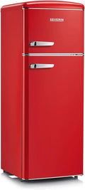 SEVERIN Retro RKG 8930 Koel-/vriescombinatie, ruimtebesparend ruimtewonder, 4 x in hoogte verstelbare legplanken en een grote veganistische box