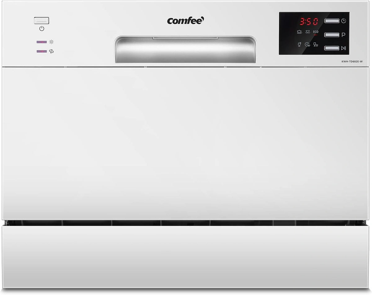 COMFEE TD602E-W Compacte vaatwasser, 6 couverts, 6 programma's, wit