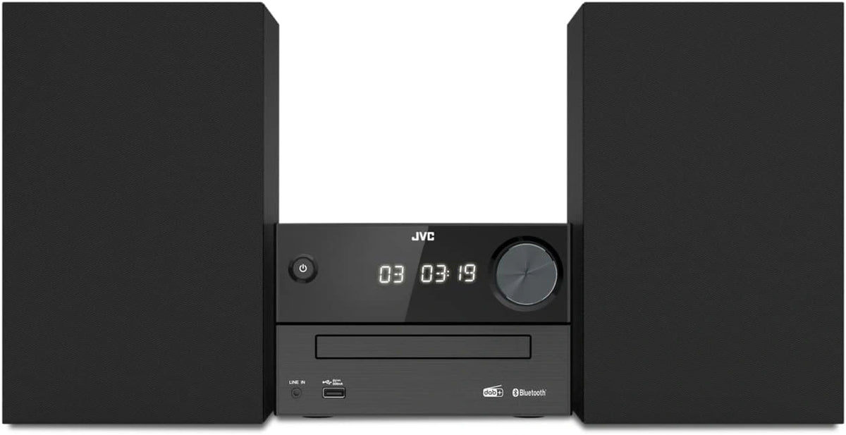 JVC Gerät UX-C25DAB, Bluetooth, Fernbedienung, Schwarz
