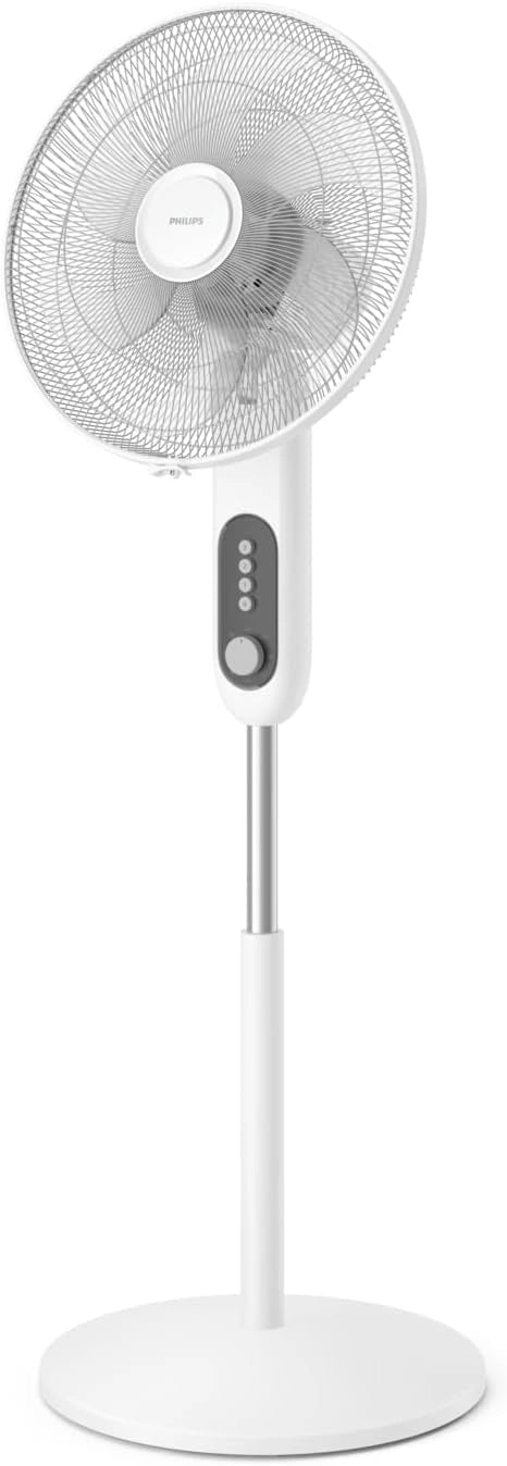 Philips Pedestal ventilator Series 1000, Krachtig & Stil, 38 dB, In hoogte verstelbaar, Kantelbaar & Draaiend, Timer, Wit (CX1220/00)