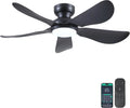 Moderne plafondventilator 117 cm met licht, ingebouwde ventilator met afstandsbediening en APP, 5 omkeerbare gebogen bladen met 6 snelheden