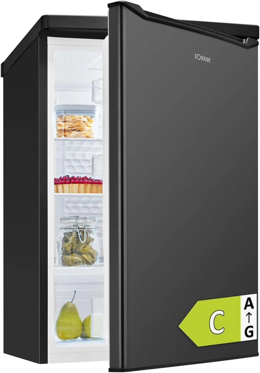 Bomann® Koelkast zonder vriesvak, Energieklasse C, 85 cm, 5 jaar garantie op de compressor, Kleine koelkast, 0-8 °C, Stil 35 dB, 3 schappen