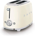 Smeg TSF01CREU Broodrooster 2 plakjes 50's Style, Standard, romig, wit