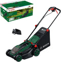 Bosch accumaaier ROTAK18V2-38 (maaibreedte: 38 cm, maaihoogte: 30-75 mm, stoffen grasopvangzak van 40 l, mulchplug, zonder accu), zwart