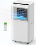 16000 Btu Mobiele Airco, 5-in-1 Slimme AC Voor Ruimtes Tot 750 Vierkante Voet, Snelle Koeling, Luchtontvochtiger en Energiezuinig, zilver