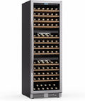 Klarstein Wijnkoeler Vinovilla Trio, 144 flessen, 3 zones, 5–20 °C, LED-verlichting, UV-bescherming, vrijstaand, zwart