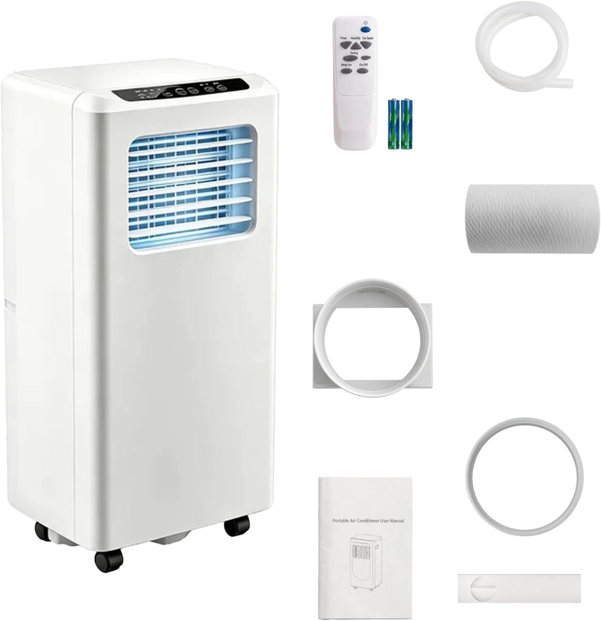 Monoblock Airco, Mobiele Airconditioner voor Appartement en Huis, zilver