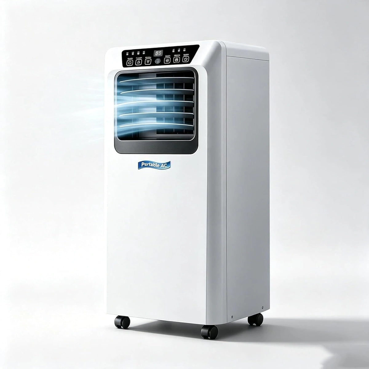 14000 BTU mobiele airco voor thuis, 2-in-1 koelen en verwarmen, aparte EU- en UK-stekker, vrijstaand met wielen en afstandsbediening