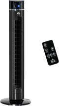 HOMCOM Torenventilator stille met afstandsbediening 106,8 cm 8u timer zwart