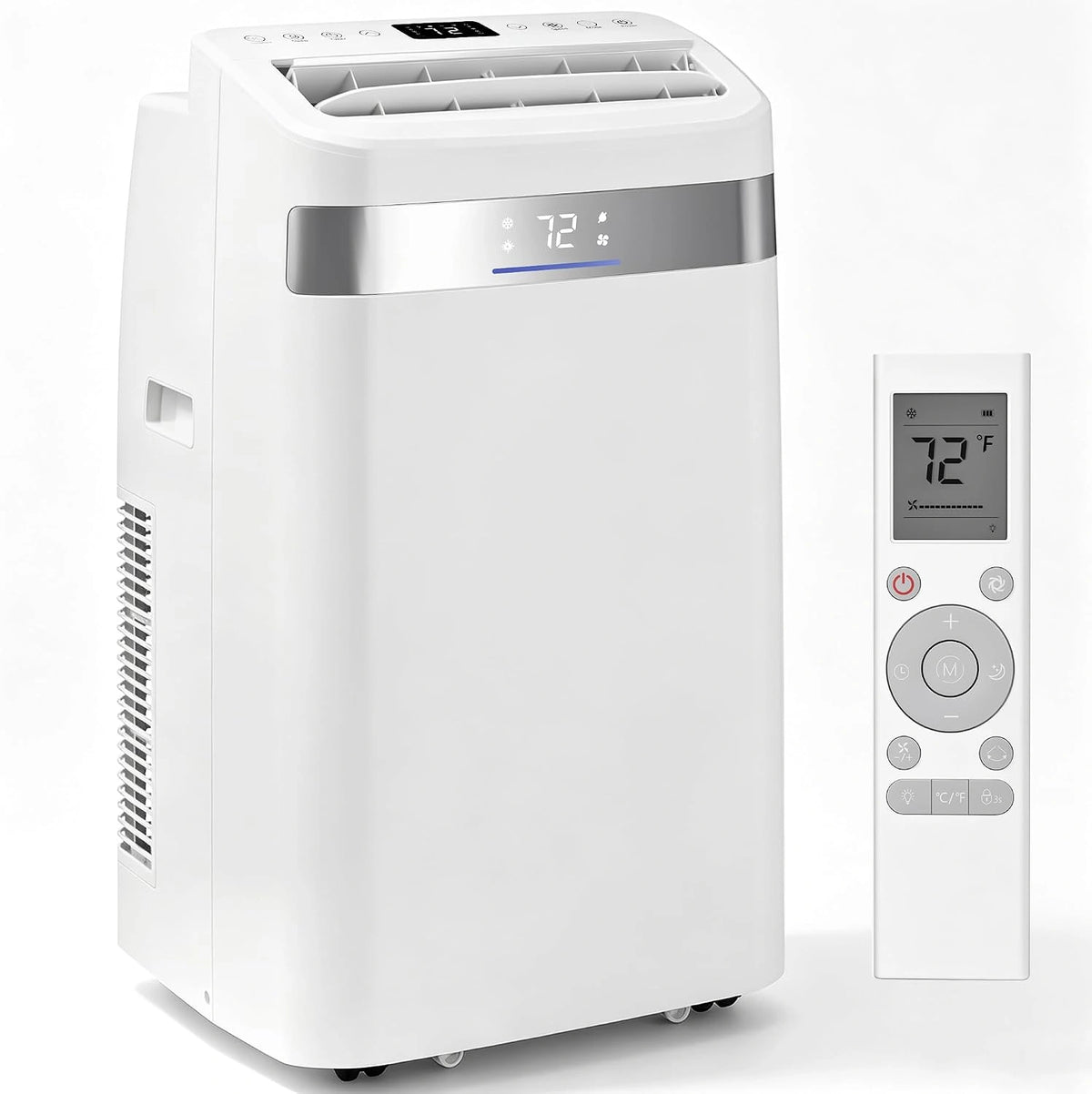 Tehanld Mobiele airconditioning, 12000 BTU, 4-in-1 koeler, AC-eenheid voor ruimtes tot 600 vierkante meter, met luchtontvochtiger, ventilator