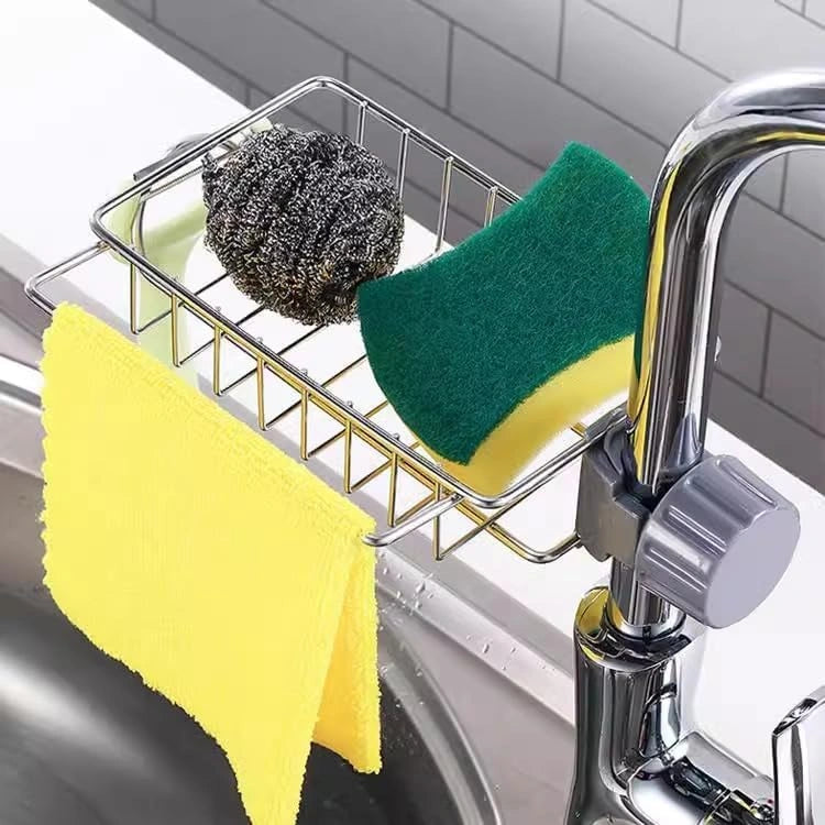 Spoelbakorganizer, super organizer voor keuken en badkamer, grijs