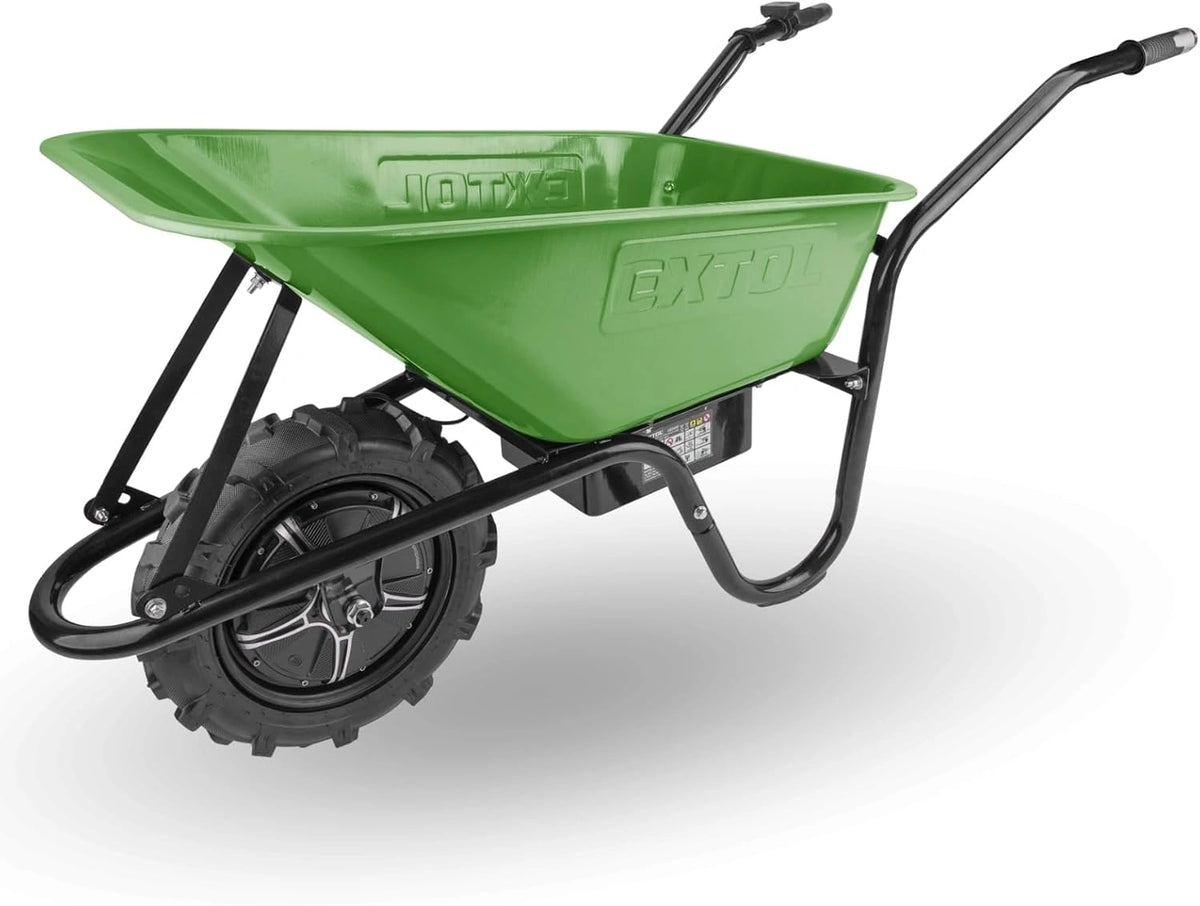 Extol Craft Elektrische wagen met accu, 500 W, 80 l capaciteit en 150 kg draagkracht, krachtige gemotoriseerde rolwagen
