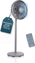 Princess staande ventilator, Elegant design, 30 W, Krachtig, Stil, Laag verbruik, Diameter: 44 cm, Oscillerend, 12 snelheden, 354822, grijs