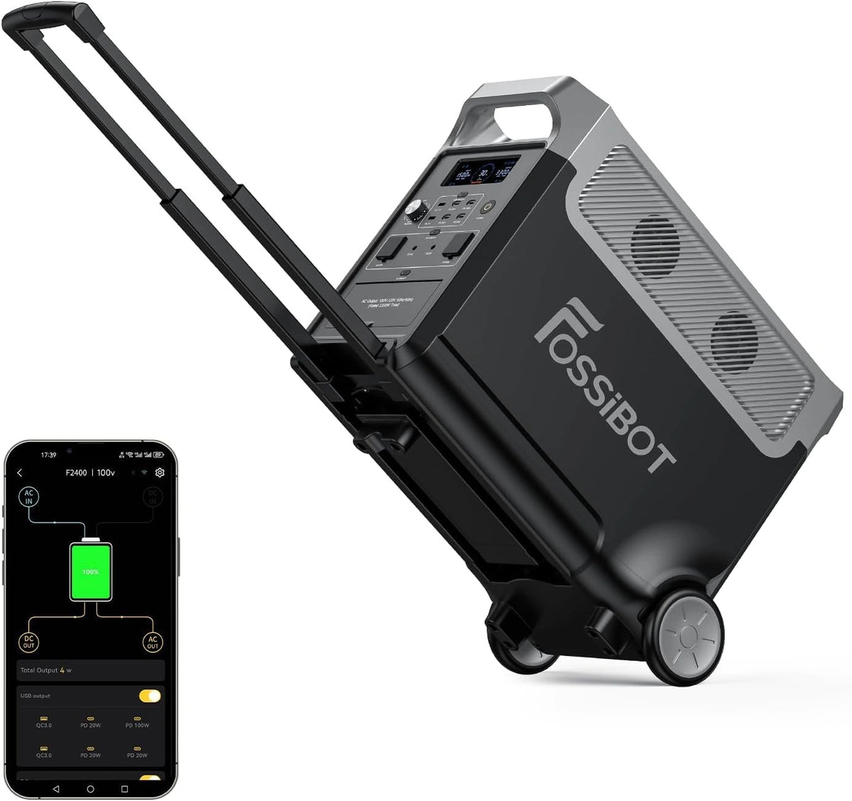 FOSSiBOT Tragbare Powerstation F3600, 3840 Wh, 3600 W