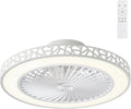 Moderne Plafondventilator met LED Lamp 48cm, Ultradun Wit, 6 Snelheden Reversibel, 40W Dimbaar Licht 3 Kleurtemperaturen