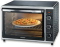 Severin To 2058 Bak-Toastoven, met Convectiefunctie, 1800 W, Incl. Pizzasteen, Zilver/Zwart