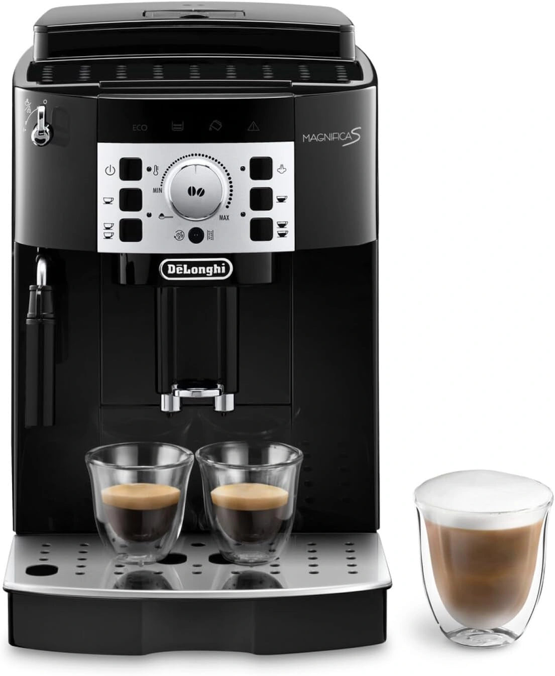 De'Longhi Magnifica S, Automatische Koffiezetapparaat van Bonen tot Kopje Koffie, Espresso en Cappuccino Apparaat, ECAM22.110.B, Zwart