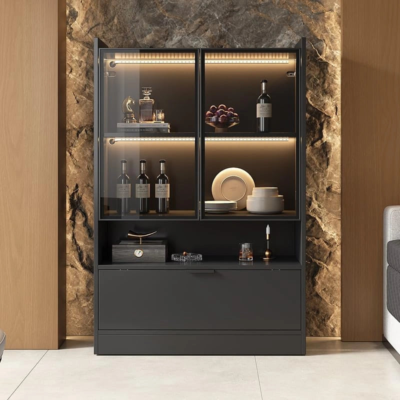 QMTXBYJ Vitrine, Schwarz