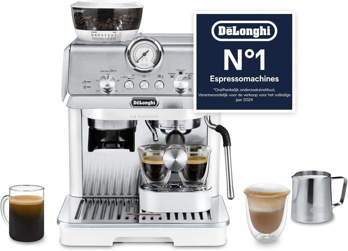De'Longhi La Specialista Arte Evo EC9155.W, Espresso Koffie Machine met Cold Brew Functie, Professionele Melkschuim, Sensor Maal Technologie