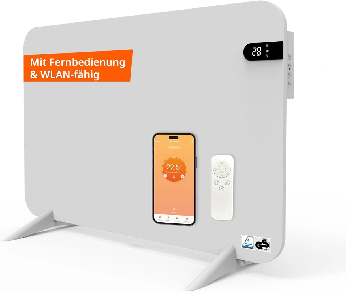 Könighaus Elektroheizung V2, 450 W, Weiß