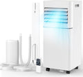 Electactic Mobiele airconditioner, 10.000 BTU, stil voor slaapkamer, kantoor en kleine kamers, 3-in-1 koeling, luchtontvochtiger en ventilator