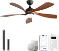 Sofucor 132 cm Smart Plafondventilator met Licht, bruin