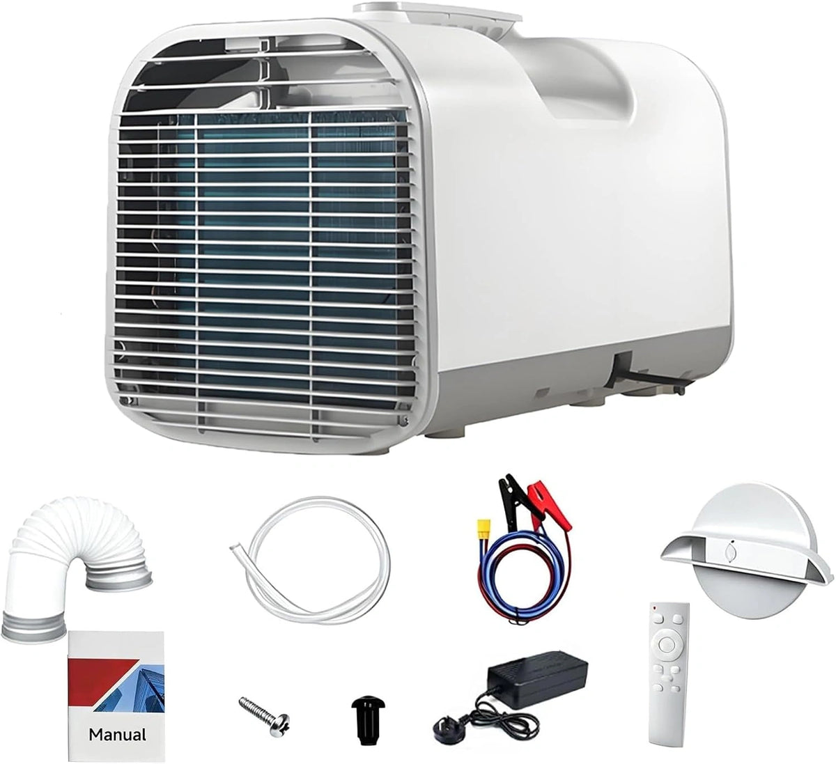 Draagbare airco, 5100 BTU (koelen en ontvochtigen), compacte airconditioning met afstandsbediening, geschikt voor werkplaats, tent en camper