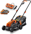 FUXTEC accu grasmaaier FX-E1RM20, 40V 2x20V 33cm breed 2x 2Ah batterij, zwart
