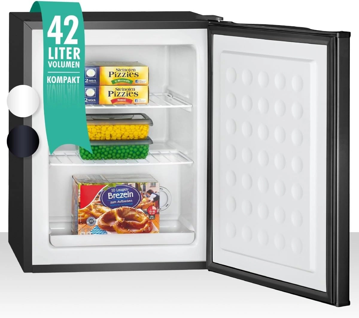 Bomann® vriezer klein met 42 liter nuttige inhoud, Mini vriezer met 2 verwijderbare draadplanken