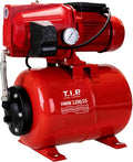 T.I.P. HWW 1200/25 Hydrofoorpomp, 5.000 l/u, 1.200 W Gietijzeren Pomp, rood
