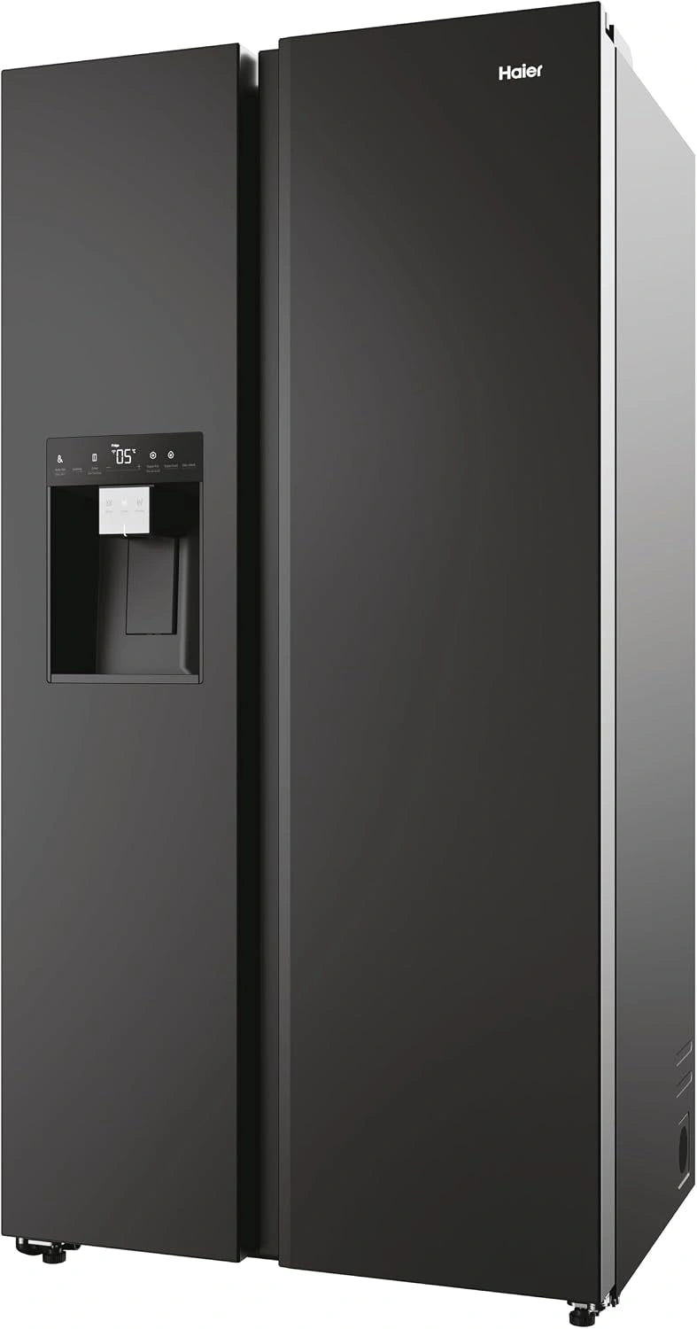 Haier dubbeldeurs koelvriescombinatie HSW79F18DIPT I dubbeldeurs koelkast met ijsblokjesdispenser, volledig vorstvrij, wifi en app