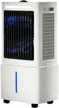 Mobiele luchtkoelerr 20 liter, 2000m³/h, 80W, 3 snelheden, links-rechts zwenk, 2 ijsblokken, voor slaapkamer, thuis en kantoor, stil, zwart