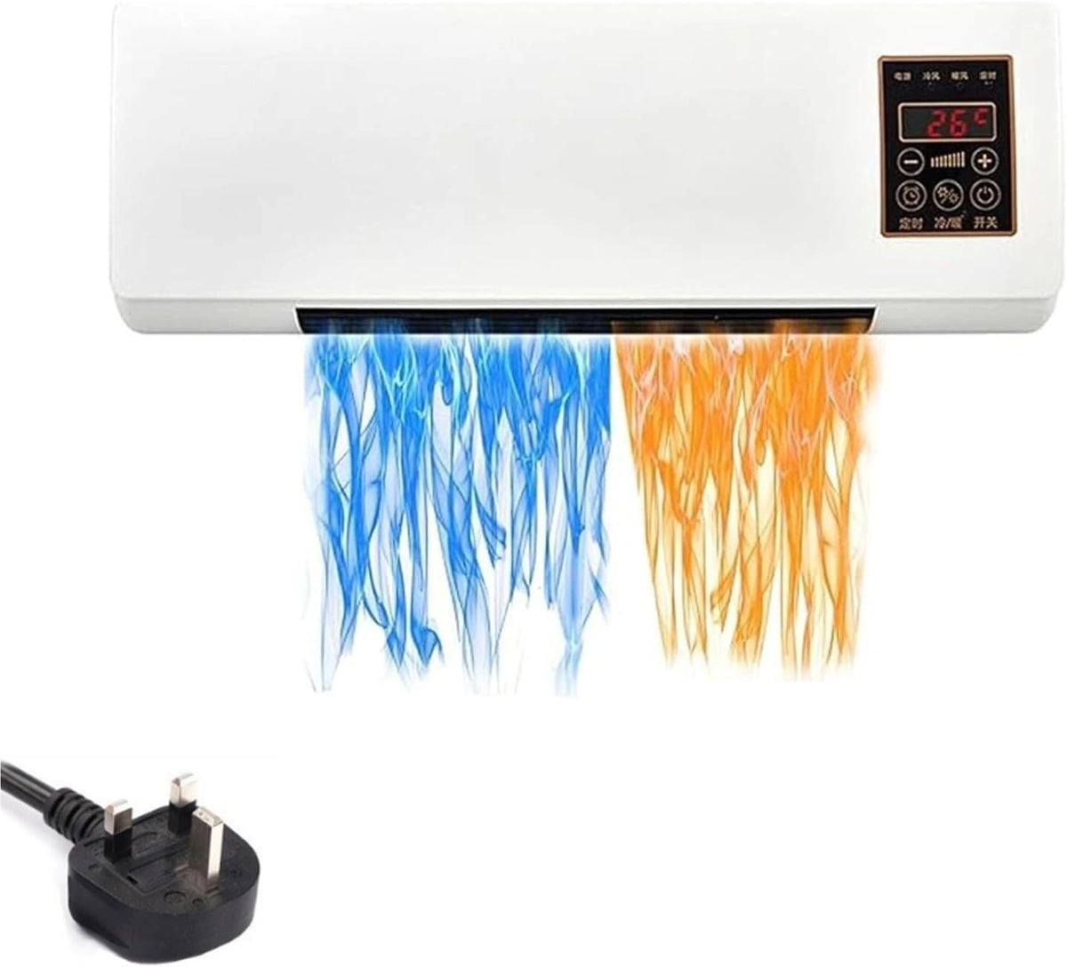 Airconditioner, Verbeterde Draagbare Split-airconditioning, Mini-split AC/verwarmingssysteem, 3500 W Stille Werking, Met Afstandsbediening voor Thuis