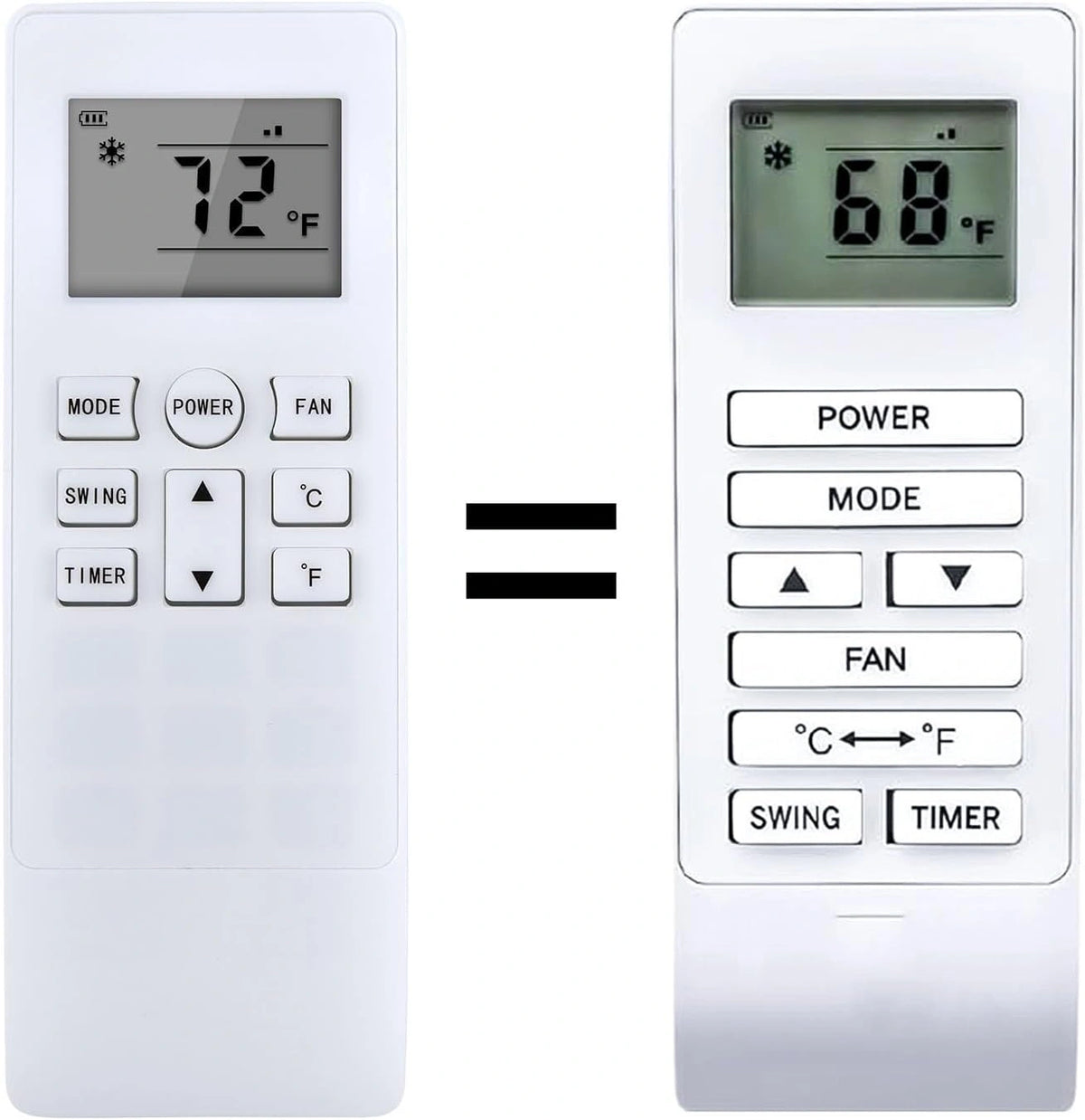 Vervangende afstandsbediening voor SereneLife mobiele airconditioning, wit