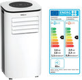 DIGIQUEST Mobiele airconditioner Comodo 9000BTU, 4-in-1: koud, warm, luchtbevochtiger en ventilator (2,6 kW en 2,0 kW), 24-uurs timer, nachtmodus